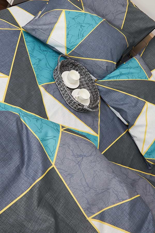 Фото - Комплект постільної білизни Moon&Star 160х220 нав. 2х40х60 Triangles Мікросатин Premium (MS-820001478)