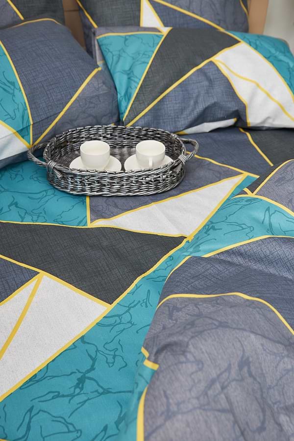 Фото - Комплект постельного белья Moon&Star 143х210х2 нав. 2х40х60 Triangles Микросатин Premium (MS-820001483)