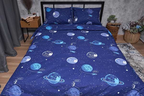 Фото - Комплект постельного белья Moon&Star Бязь Gold Люкс Planets 160х220 (MS-820004817)