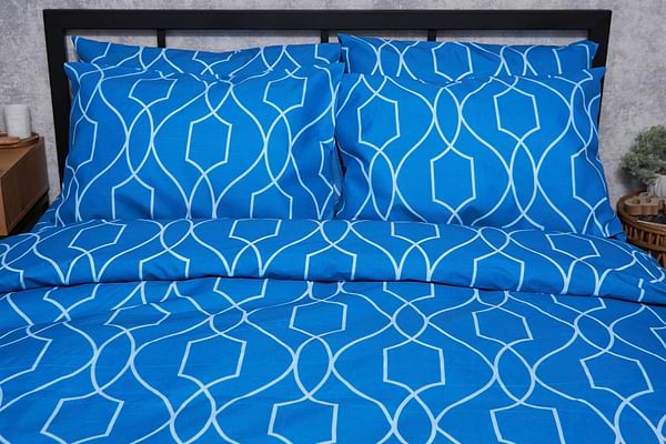 Фото - Комплект постільної білизни Moon&Star Мікросатин Premium «Ocean Breeze» 143х210 см нав. 2х50х70 (MS-820005161)