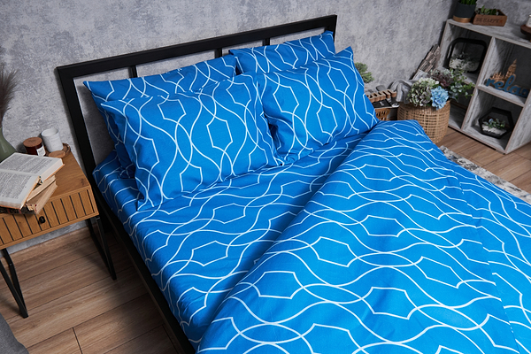 Фото - Комплект постільної білизни Moon&Star Мікросатин Premium «Ocean Breeze» 143х210 см нав. 2х40х60 (MS-820005160)