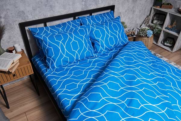 Фото - Комплект постільної білизни Moon&Star Мікросатин Premium «Ocean Breeze» 143х210 см нав. 2х50х70 (MS-820005161)