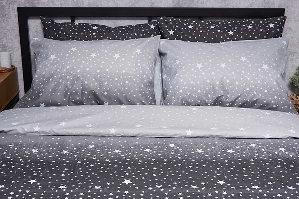 Фото - Комплект постельного белья Moon&Star Микросатин Premium «Starry Night» King Size 220x240 см нав. 4х70х70 (MS-820005114)