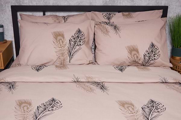 Фото - Комплект постільної білизни Moon&Star Бязь Gold Люкс Feathers 175х210 нсм нав. 4х50х70 (MS-820004348)