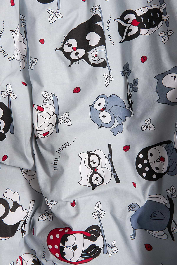 Фото - Комплект постельного белья Moon&Star Бязь Gold Люкс Owls Gray 143х210х2 нав. 4х50х70 (MS-820005488)