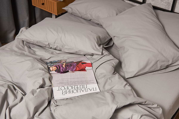 Фото - Комплект постельного белья Moon&Star 143х210х2 нав. 4х70х70 Gray Бязь Gold Люкс (MS-820001142)