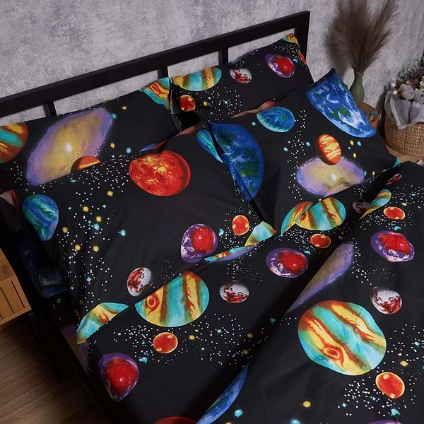 Фото - Комплект постільної білизни Moon&Star Бязь Gold Люкс «Universe Magic» King Size 220x240 см нав. 2х70х70 (MS-820007037)