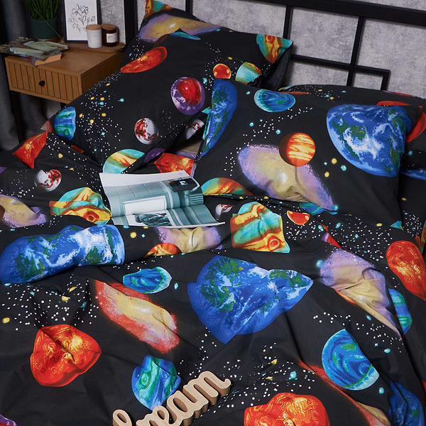 Фото - Комплект постільної білизни Moon&Star Бязь Gold Люкс «Universe Magic» King Size 220x240 см нав. 2х70х70 (MS-820007037)