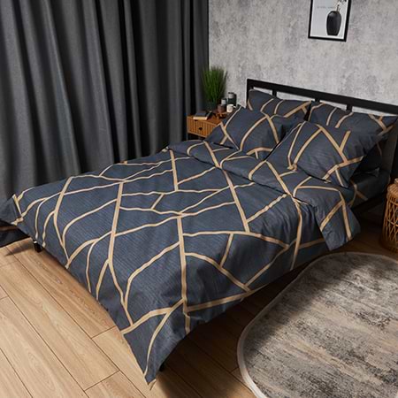 Комплект постельного белья Moon&Star Premium Deep Blue Luxe 200х220 (MS-820009882)