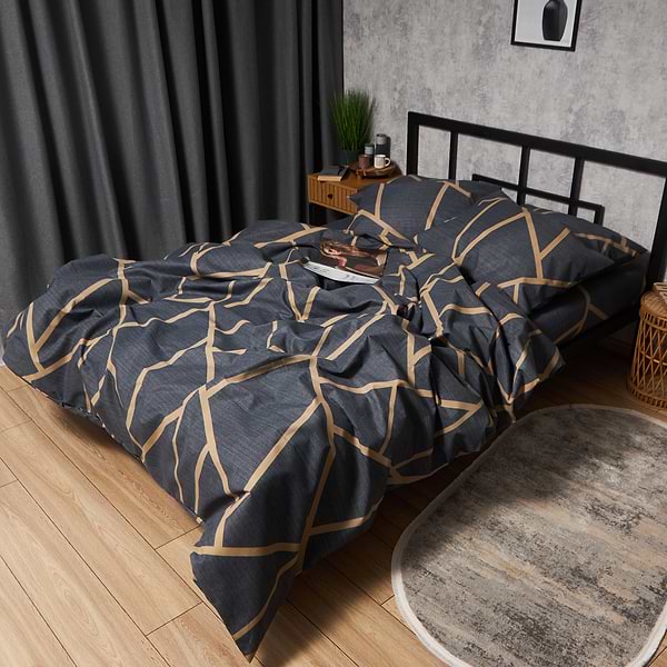 Фото - Комплект постельного белья Moon&Star Premium Deep Blue Luxe 175х210 (MS-820009879)