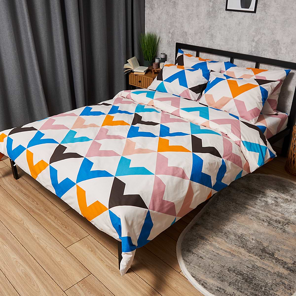 Фото - Комплект постельного белья Moon&Star Бязь Gold Люкс Color Clash 175х210 нав. 4х50х70 (MS-820008968)