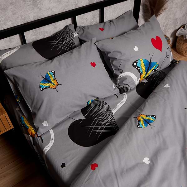 Фото - Комплект постільної білизни Moon&Star Бязь Gold Люкс Butterfly Love 143х210х2 нав. 4х70х70 (MS-820008884)