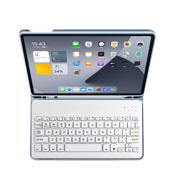 Фото - Чохол для планшету BeCover з бездротовою клавіатурою for Apple iPad Pro 13" M4 2024 Light Blue (713005)