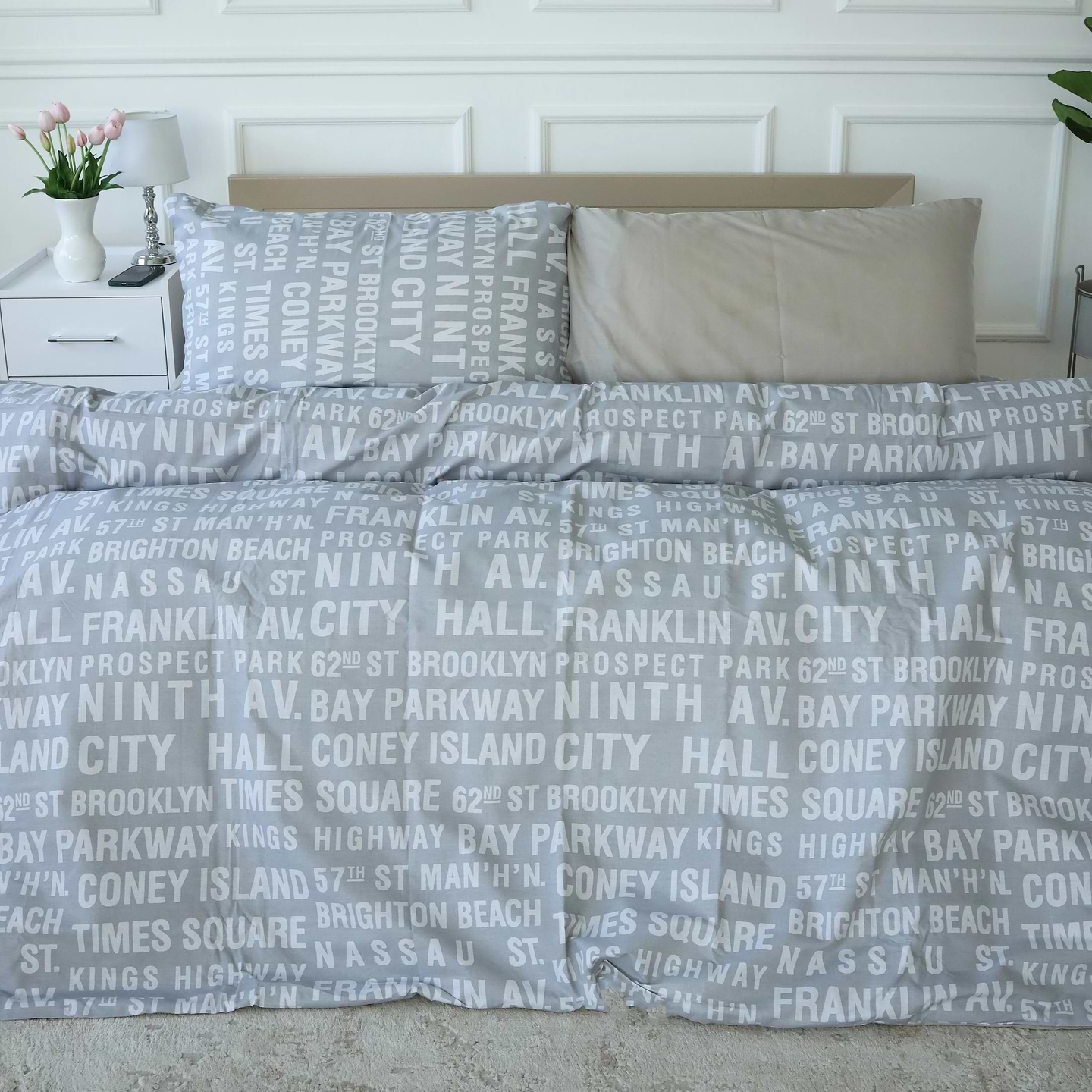 Комплект постельного белья MirSon King Size 220х240 см Ranforce Elite 17-4739 Newspaper (2200008928056)