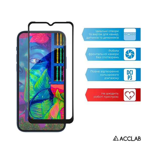 Фото - Захисне скло для смартфону ACCLAB Full Glue for Realme C25 Black (1283126518409)