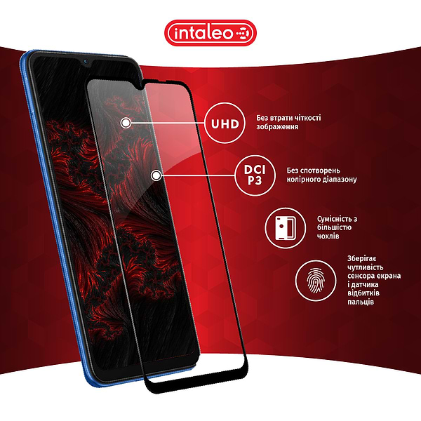 Фото - Захисне скло для смартфону Intaleo Full Glue for Xiaomi Redmi 10C Black (1283126527173)