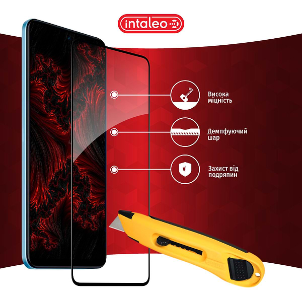Фото - Защитное стекло для смартфона Intaleo Full Glue for Xiaomi Redmi Note 12 Black (1283126549366)