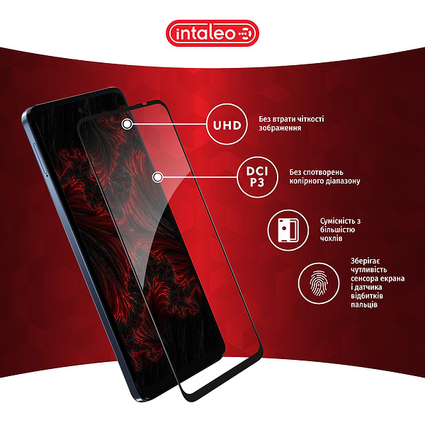 Фото - Захисне скло для смартфону Intaleo Full Glue for MOTO G24 Power Black (1283126591747)