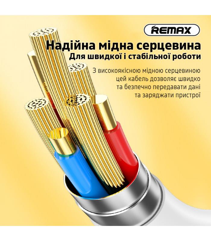Фото - Кабель синхронізації даних Remax Marlik Series Power Delivery Type-C to Type-C 65W White (RC-191)