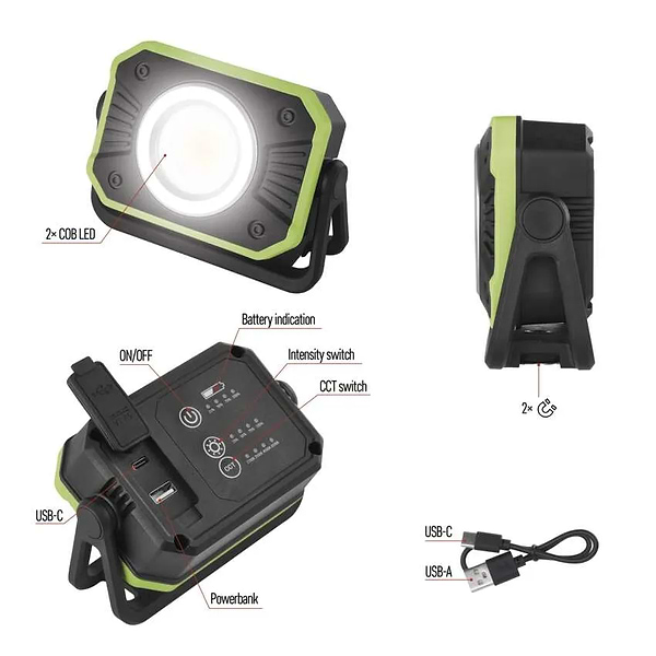 Фото - Ліхтар EMOS LED P4542 900Lm Li-Ion,  прожектор.пласт.
