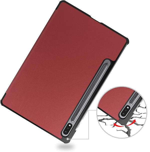 Фото - Чохол для планшета BeCover Smart Case for Samsung Galaxy Tab S9 (SM-X710/SM-X716)/S9 FE (SM-X510/SM-X516B) 11.0" Red Wine (709893)