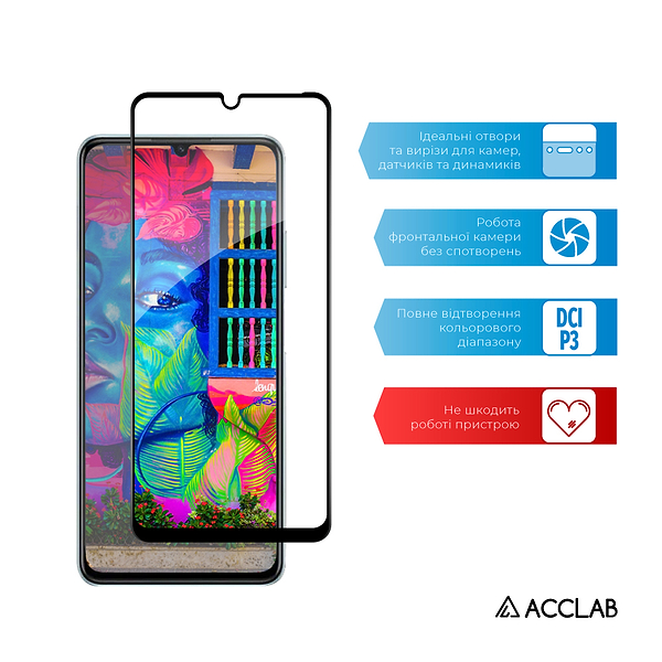 Фото - Захисне скло для смартфону ACCLAB Full Glue for ZTE Blade A72S Black (1283126575792)