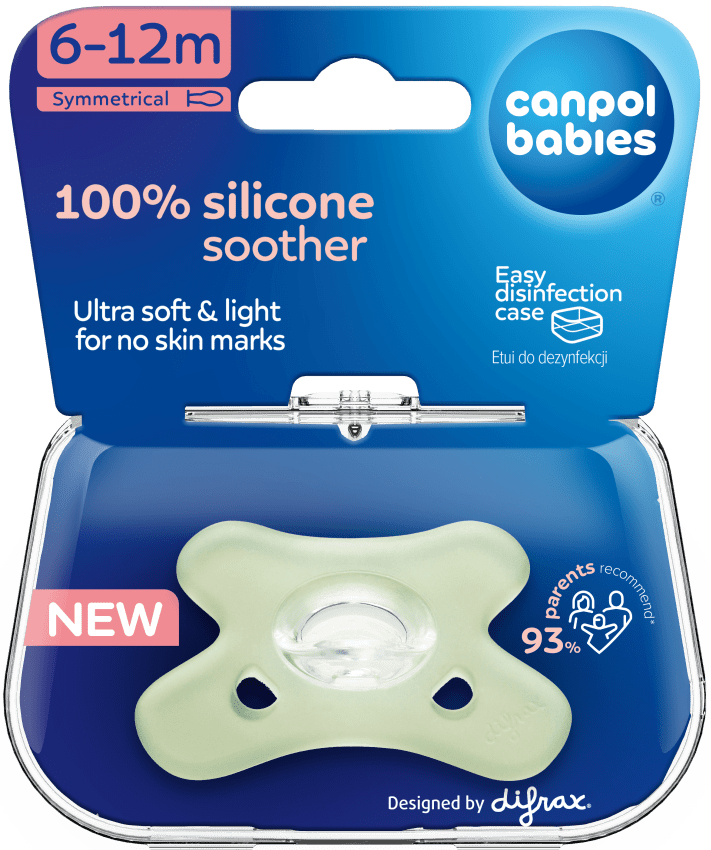 Симетрична пустушка Canpol babies 6-12 міс - зелена (24/002_gre)