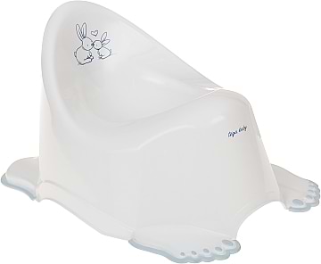 Фото - Горщик дитячий Tega Baby Зайчики з антиковзаючою гумою Білий (KR-001-103)