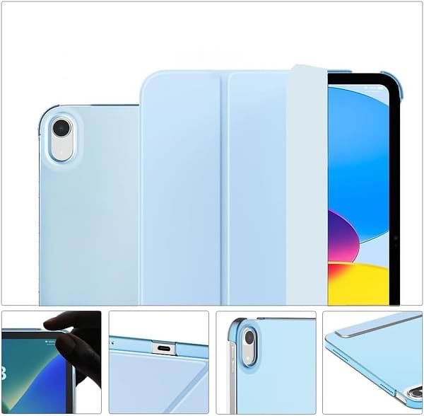 Фото - Чохол для планшета Becover Tri Fold Hard for Apple iPad 10.9" (2022/2024)/iPad (А16) 2025 11" Light Blue (712984)