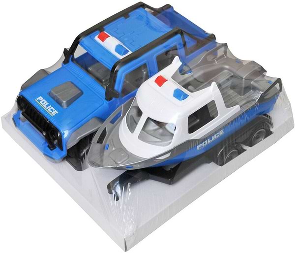 Фото - Автотранспорт Tigres Джип Титан з катером поліцейський (40090)