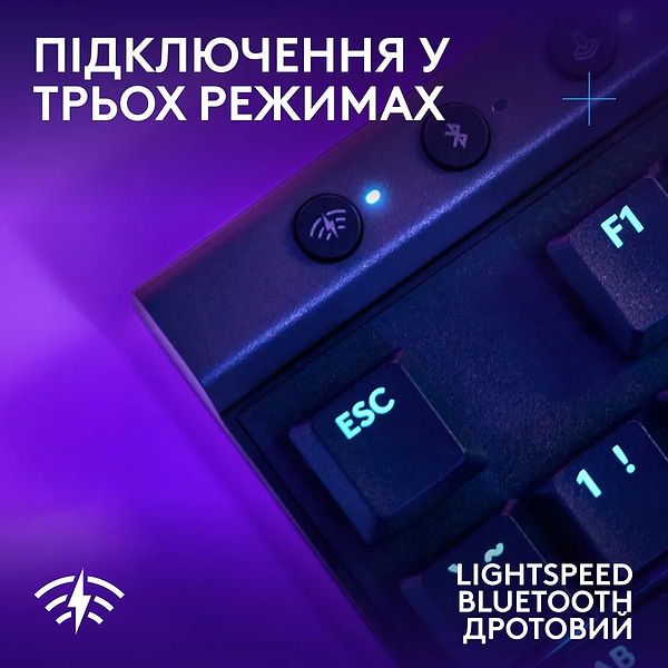 Фото - Клавіатура бездротова ігрова Logitech G515 Lightspeed TKL Black (920-012538)