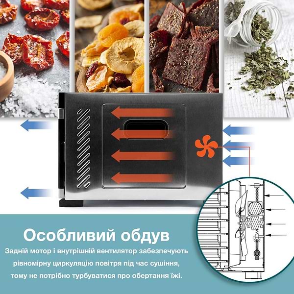 Фото - Сушарка для фруктів та овочів WetAir WFD-K650S