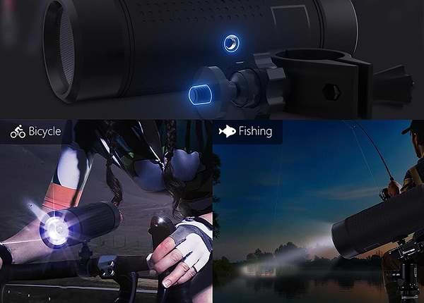 Фото - Уценка - Портативная акустика Jakcom OS2 bicycle headlamp & power bank 5200 mAh Black (jkmkpbos2b)