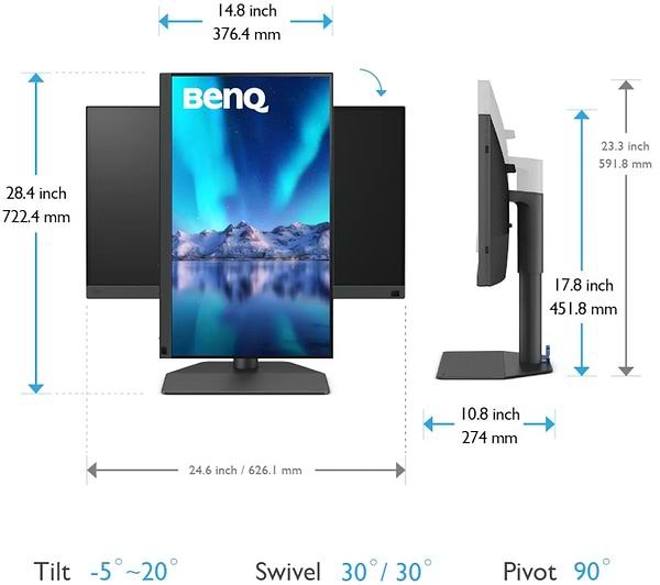 Фото - Монитор BenQ SW272U (9H.LLFLB.QBE)