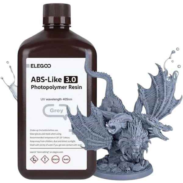 Резиновый фотополимер Elegoo ABS-like 3.0 2кг серая (50.103.0144)