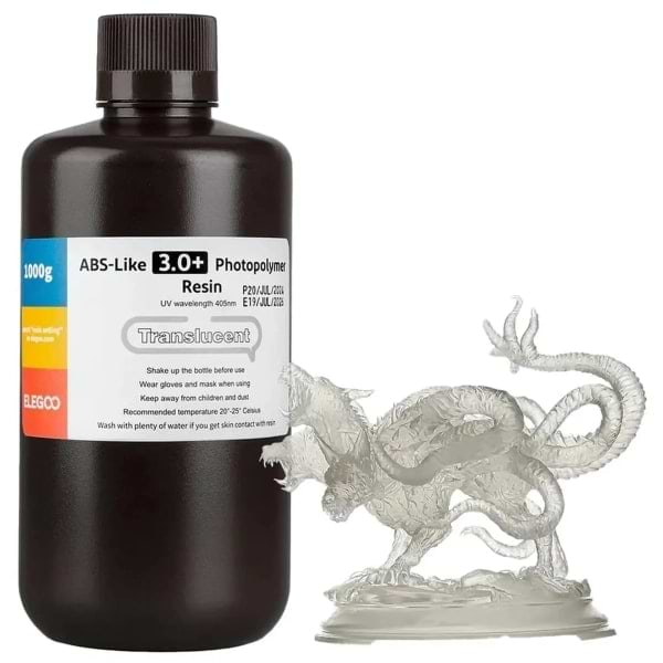 Резиновый фотополимер Elegoo ABS-like 3.0 plus 1кг полупрозрачная (50.103.0212)