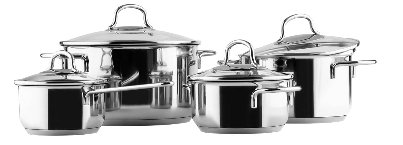 Купити Набір посуду Vinzer Techno 9 пр. (50022) - Фото 1 Набір посуду Vinzer Techno 9 пр. (50022) - Фото 1