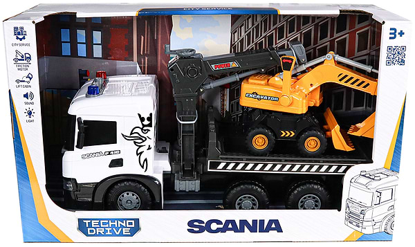 Фото - Наземна спецтехніка TechnoDrive Super Big Truck – АВТОКРАН SCANIA З ЕКСКАВАТОРОМ (5004KS)