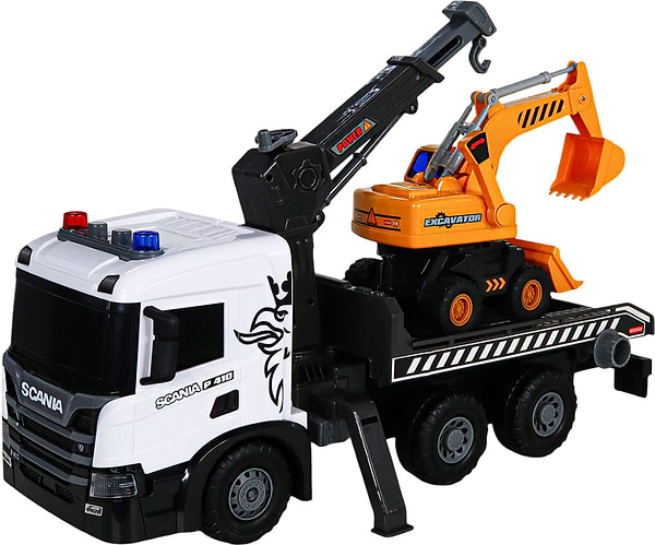 Фото - Наземна спецтехніка TechnoDrive Super Big Truck – АВТОКРАН SCANIA З ЕКСКАВАТОРОМ (5004KS)
