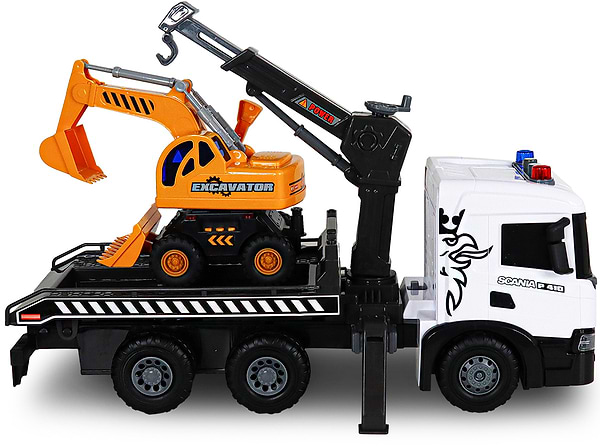 Фото - Наземна спецтехніка TechnoDrive Super Big Truck – АВТОКРАН SCANIA З ЕКСКАВАТОРОМ (5004KS)
