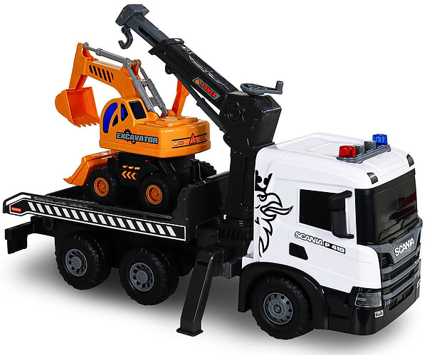Фото - Наземна спецтехніка TechnoDrive Super Big Truck – АВТОКРАН SCANIA З ЕКСКАВАТОРОМ (5004KS)