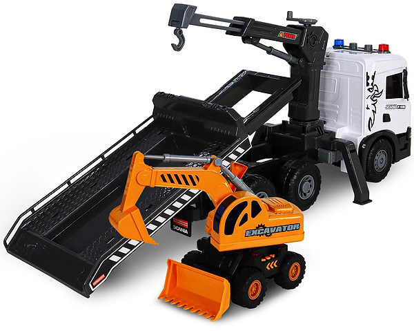 Фото - Наземна спецтехніка TechnoDrive Super Big Truck – АВТОКРАН SCANIA З ЕКСКАВАТОРОМ (5004KS)