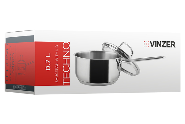 Фото - Ковш Vinzer Techno 12х6.5 см 0.7 л (50075)