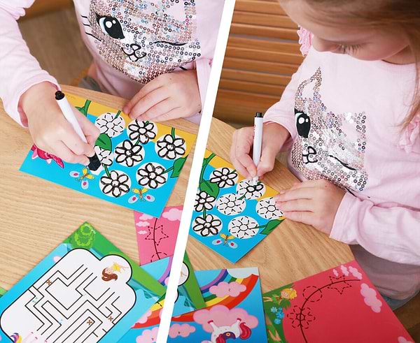 Фото - Настільна гра (3-4 роки) Vladi Toys з маркером "Пиши і витирай. Єдиноріг" (VT5010-17)