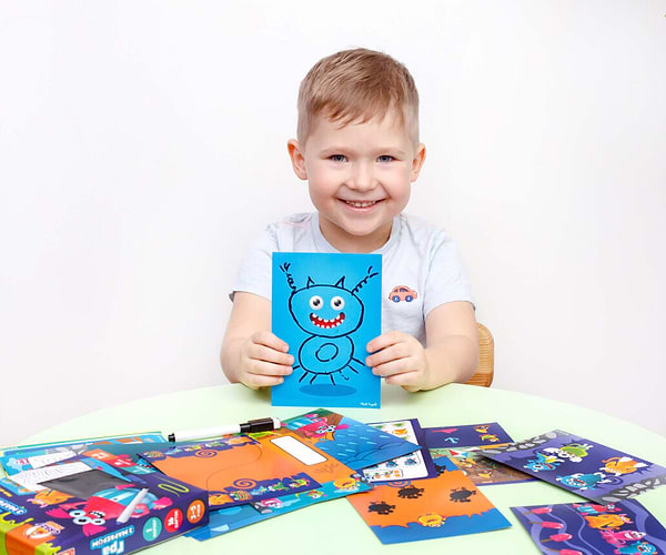 Фото - Настільна гра розвиваюча (3-4 роки) Vladi Toys с маркером "Пиши и вытирай. Монстрики" (VT5010-18