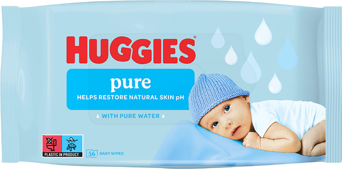 Купити Вологі серветки для немовлят Huggies Pure 56 шт. (5029053550039) - Фото 1 Вологі серветки для немовлят Huggies Pure 56 шт. (5029053550039) - Фото 1