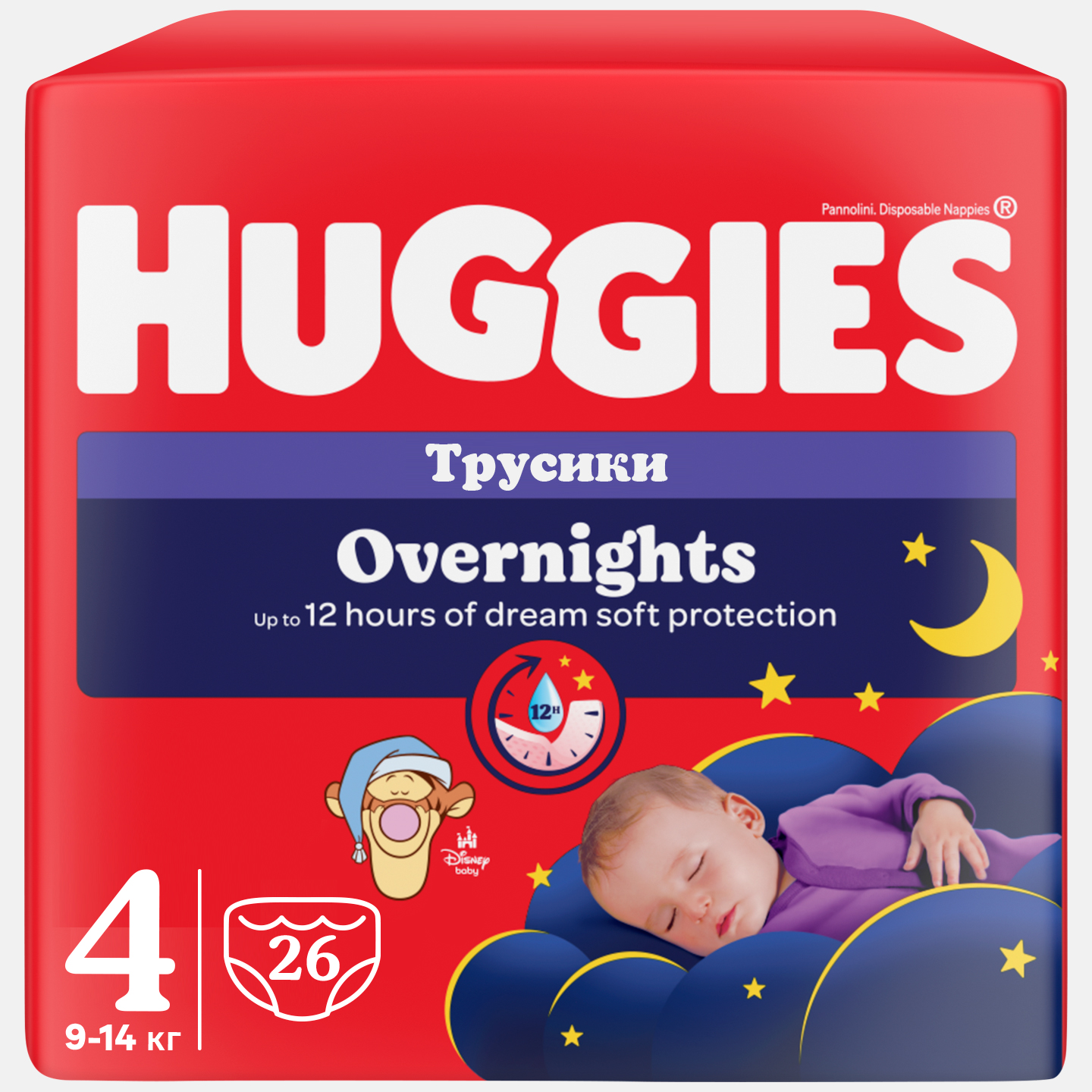 Одноразовые подгузники-трусики Huggies Pant Размер 4 (9-14 кг), 26 шт. (5029053581088) - Фото 1
