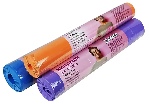 Фото - Килимок для йоги та фітнесу X-Treme 171х61х0.6 см синій (XTFMH-0.6B)