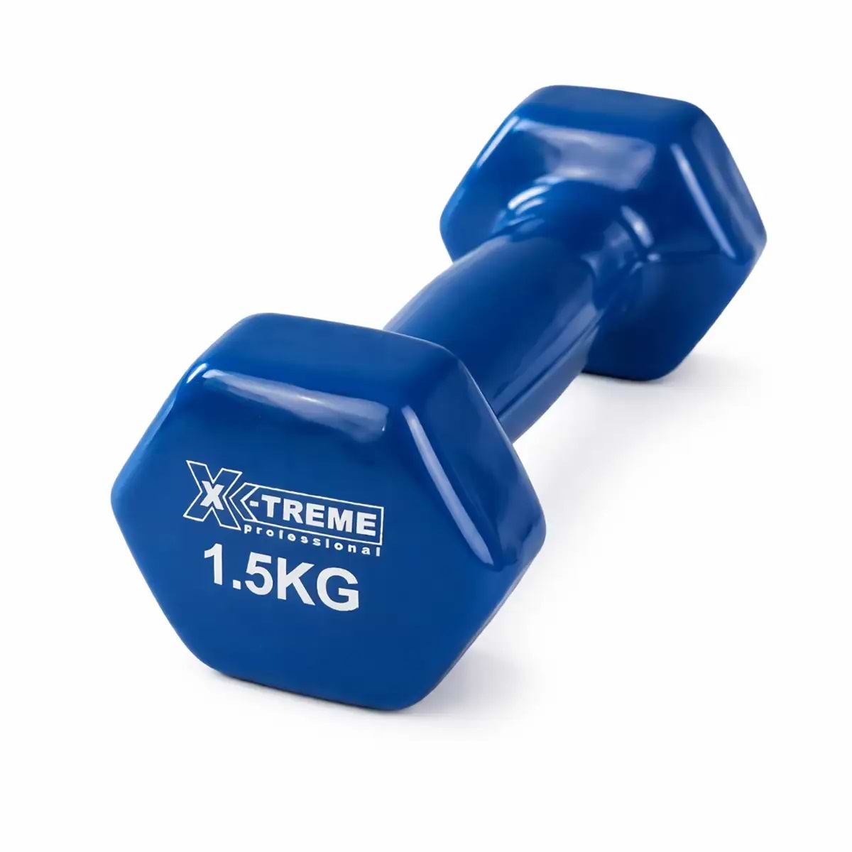 Гантель для фитнеса X-Treme виниловые цельные 1.5 кг Синяя (XTDBH-1.5B)