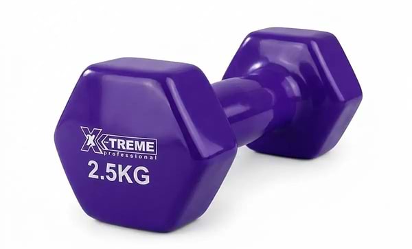 Фото - Гантель для фітнесу X-Treme вінілові цільні 2.5 кг Фіолетова (XTDBH-2.5P)